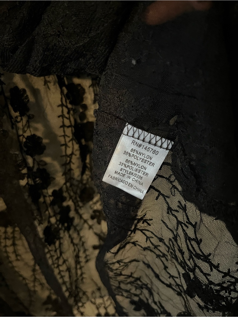 NWT Black Floral Lace Sheer Kimono Duster Cardigan Large Open Front Romantic - Picture 4 of 6